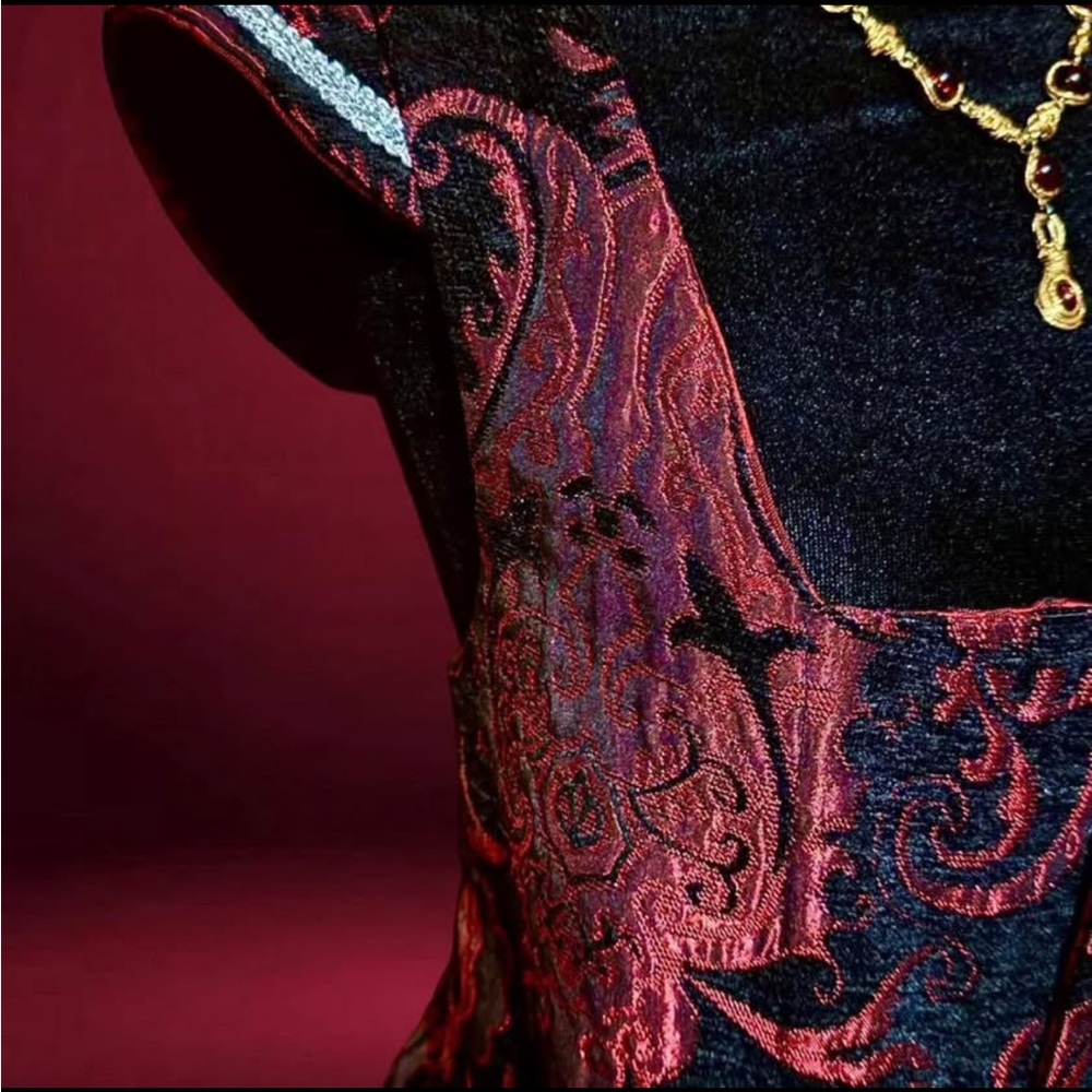 Handmade Felix Needleworthy Black & Red Bodice Corset